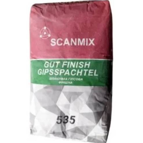 Шпаклівка гіпсова фінішна 535 SCANMIX GUT FINISH GIPSSPACHTEL, 20 кг